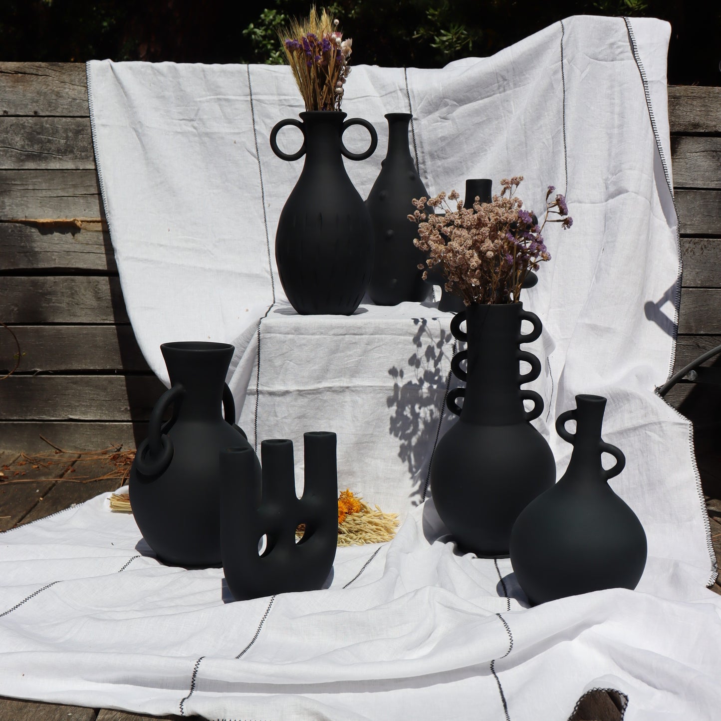 Jarrón Timgad - Matt Black