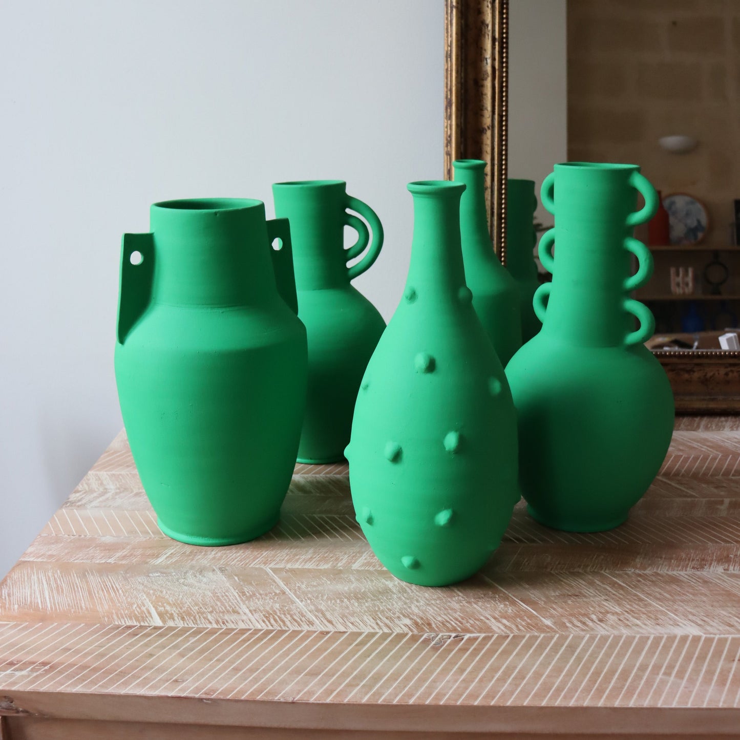 Timgad vase - matt green