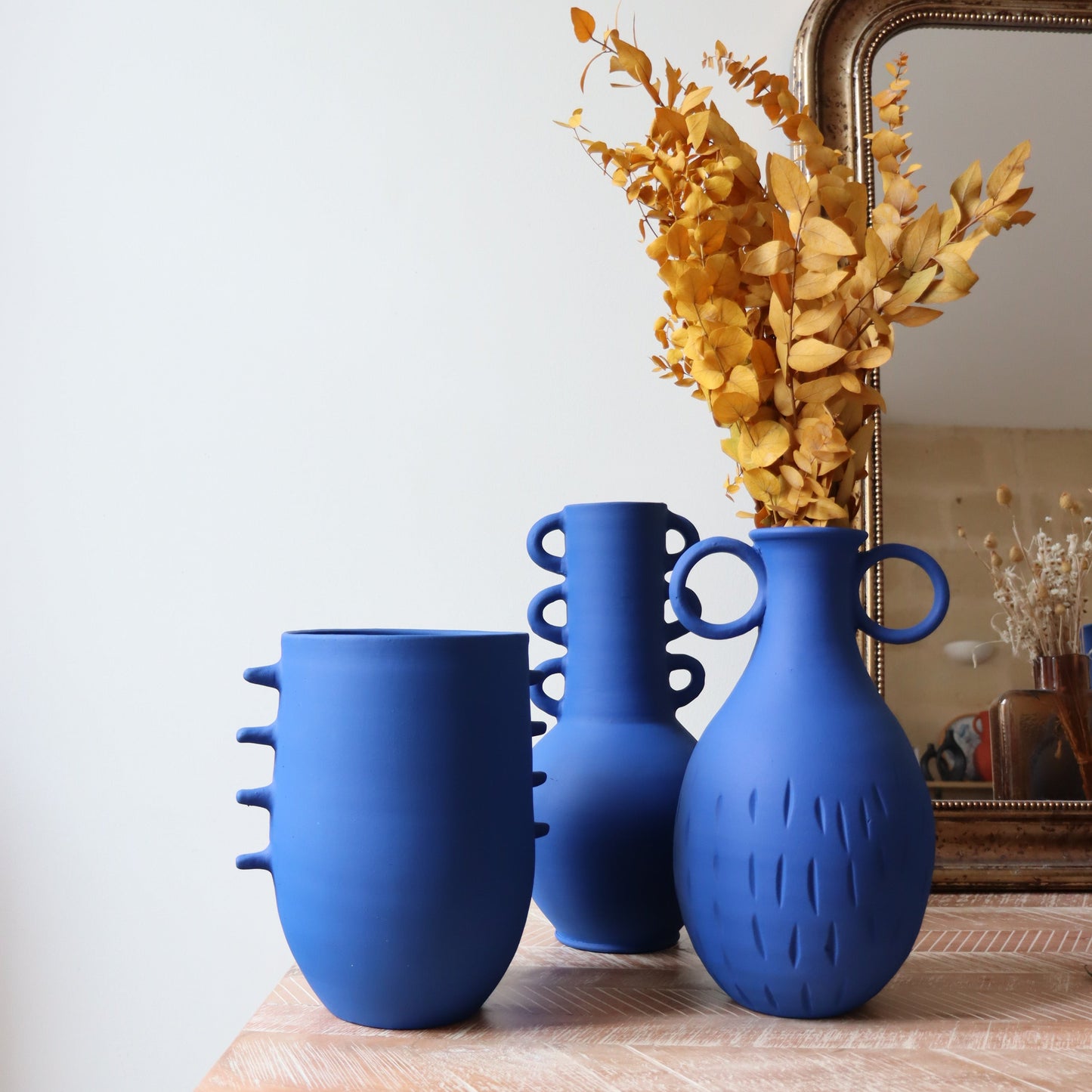 The Arcila vase - matt blue