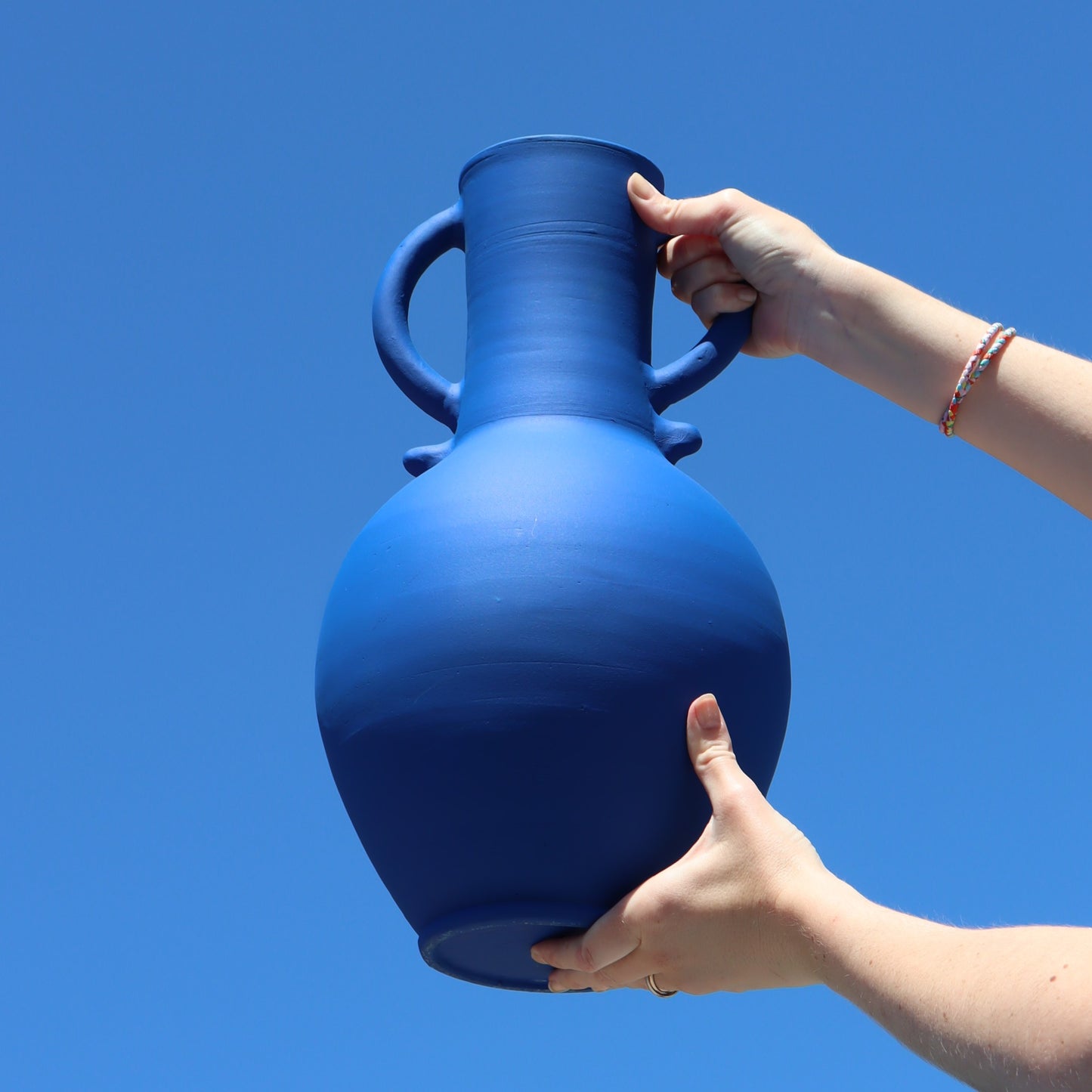 The zilil- matt blue vase