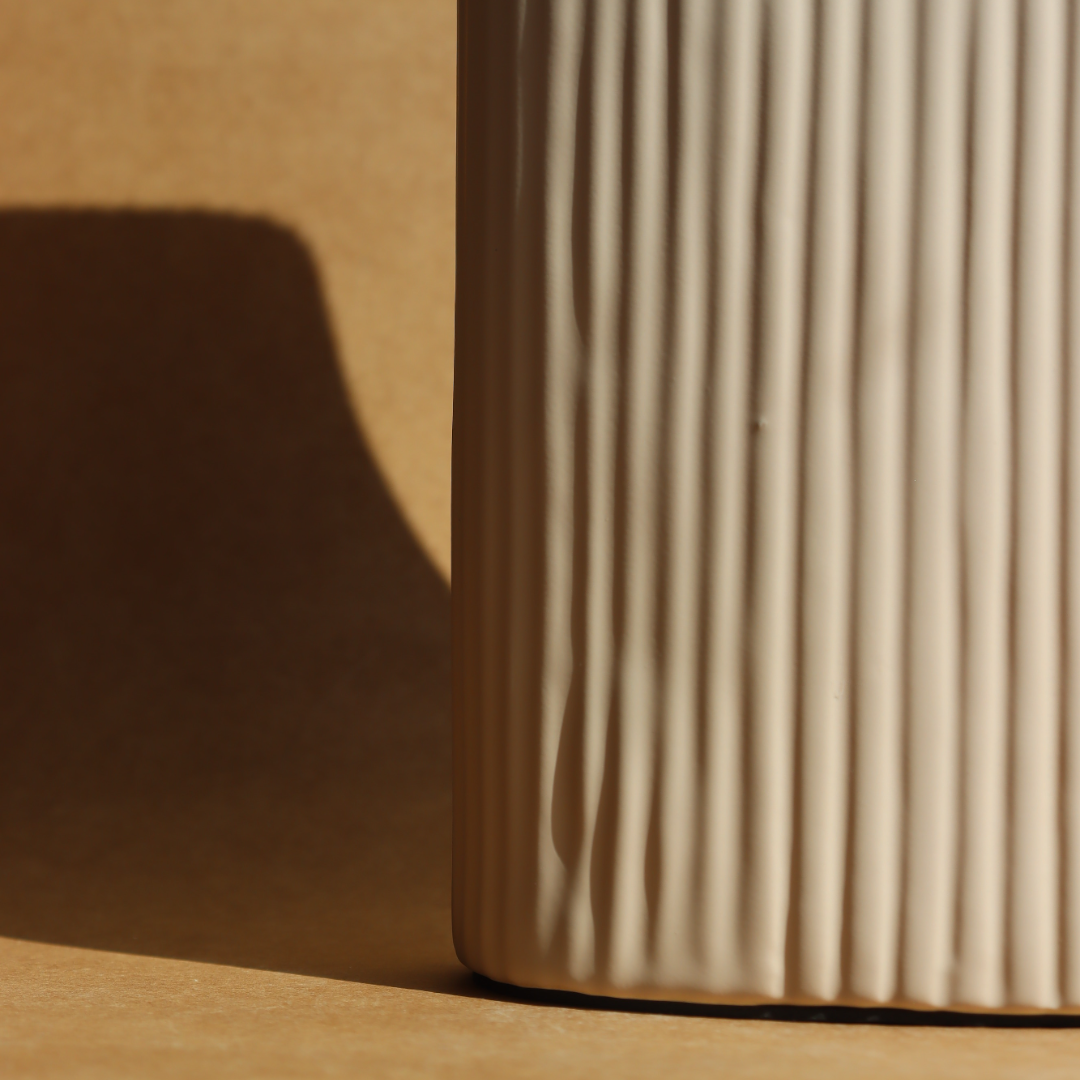 Vase Pana Côtelé - Blanc