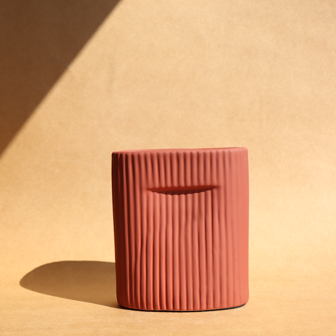 Vase Pana Côtelé - Rouge