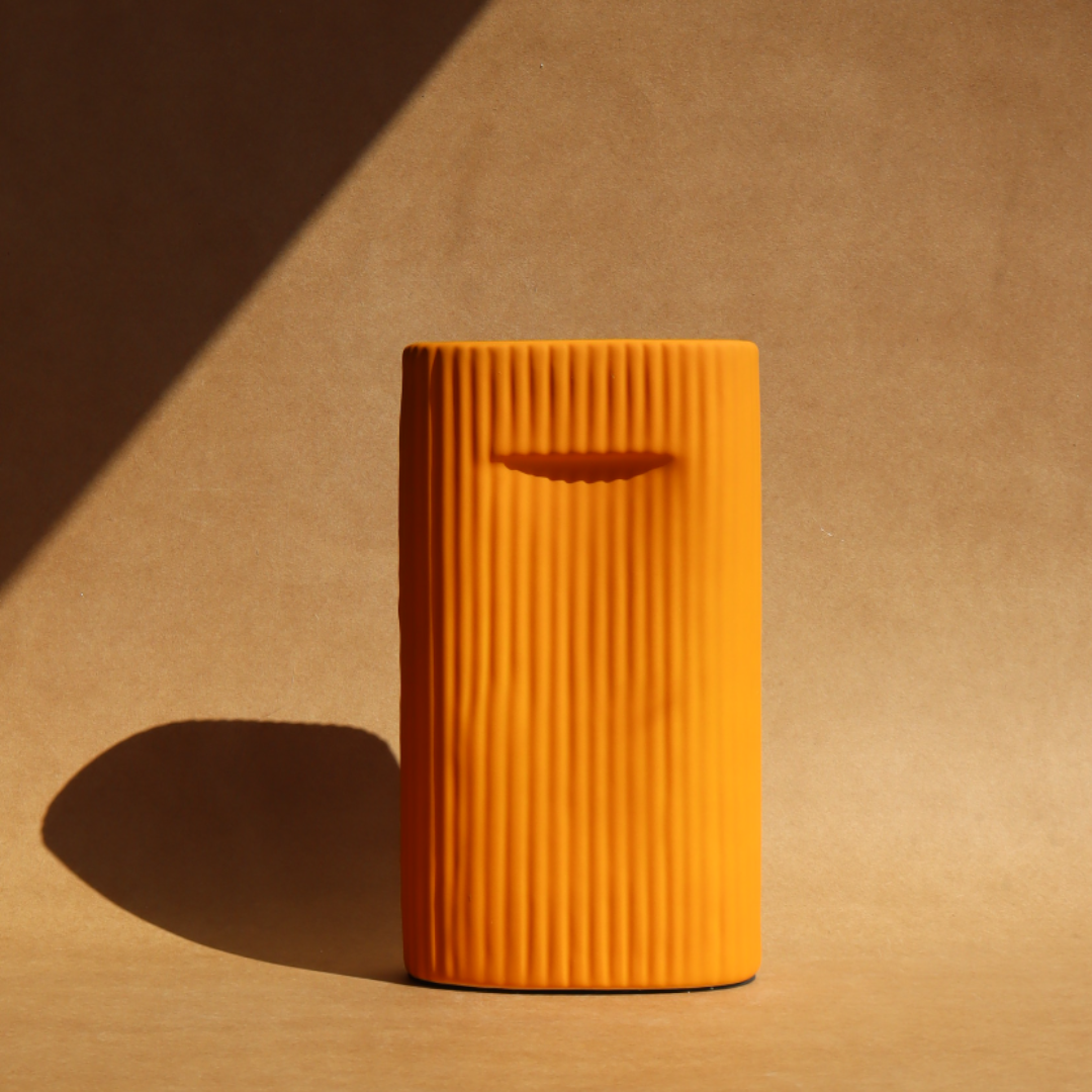 Vase Pana Côtelé - Orange