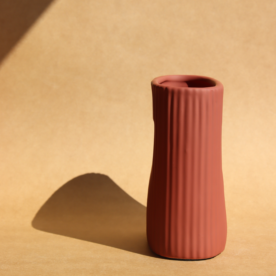 Vase Pana Côtelé - Rouge