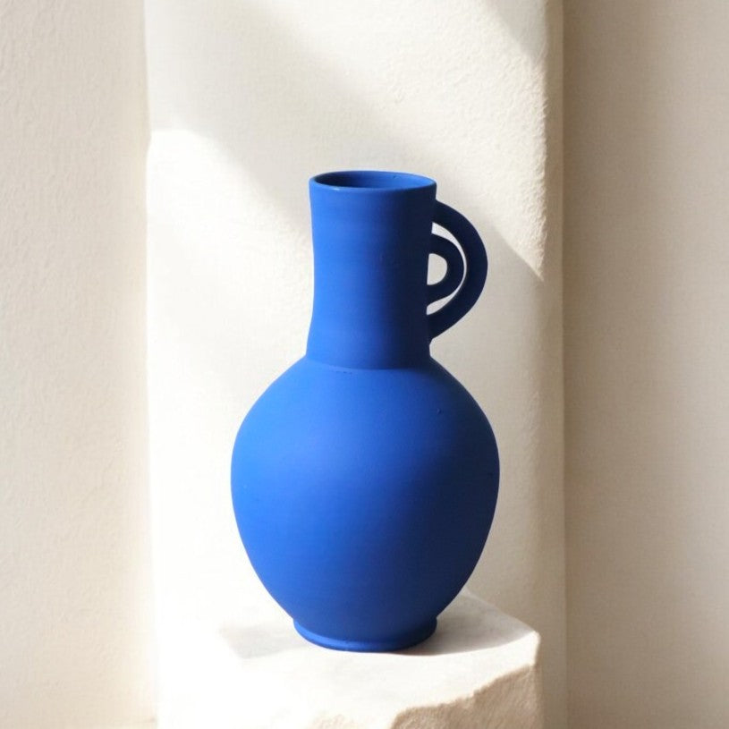 The mezzo vase - matt blue