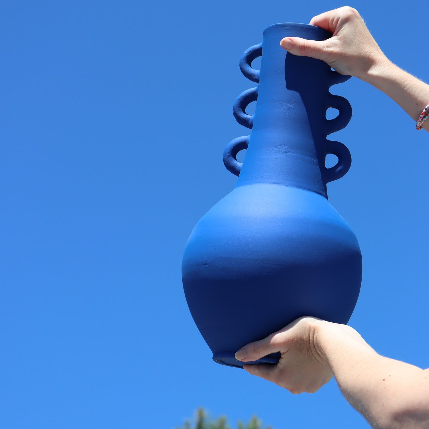 The Triana vase - matt blue