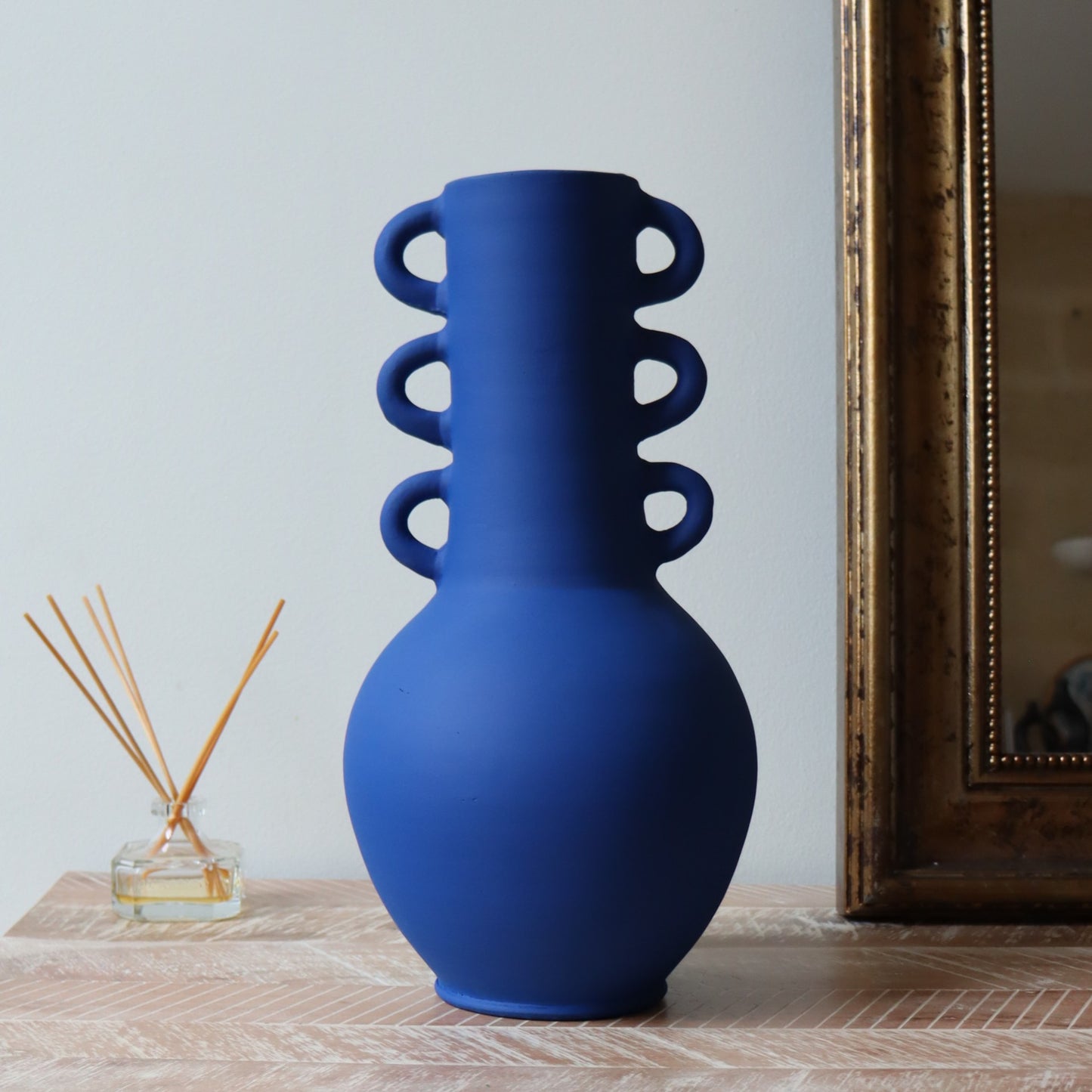 The Triana vase - matt blue