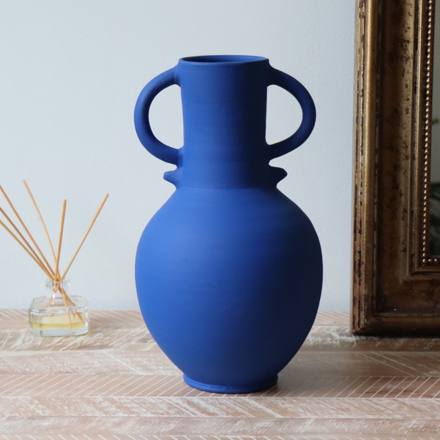 The zilil- matt blue vase