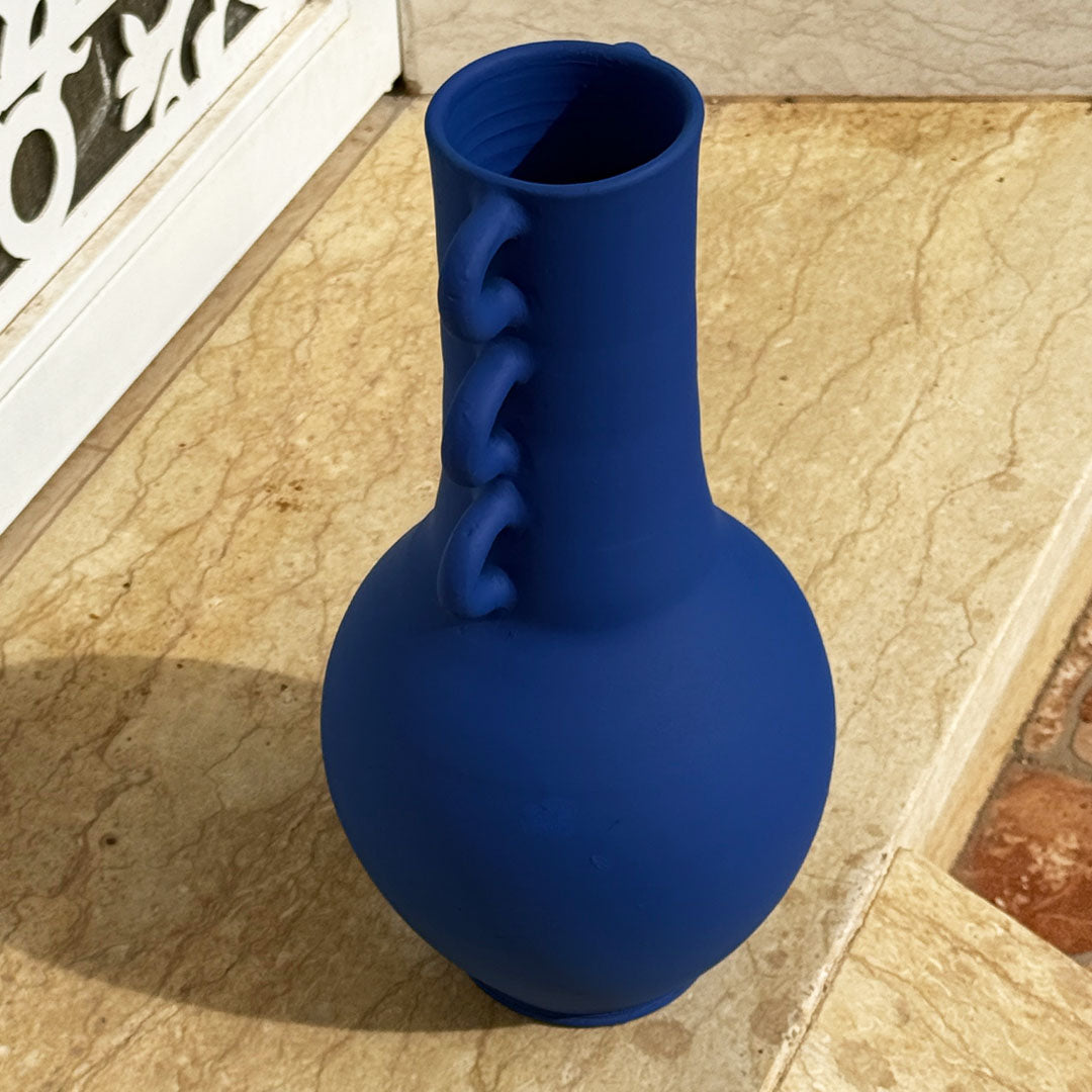 Le Vase Triana - Bleu mat