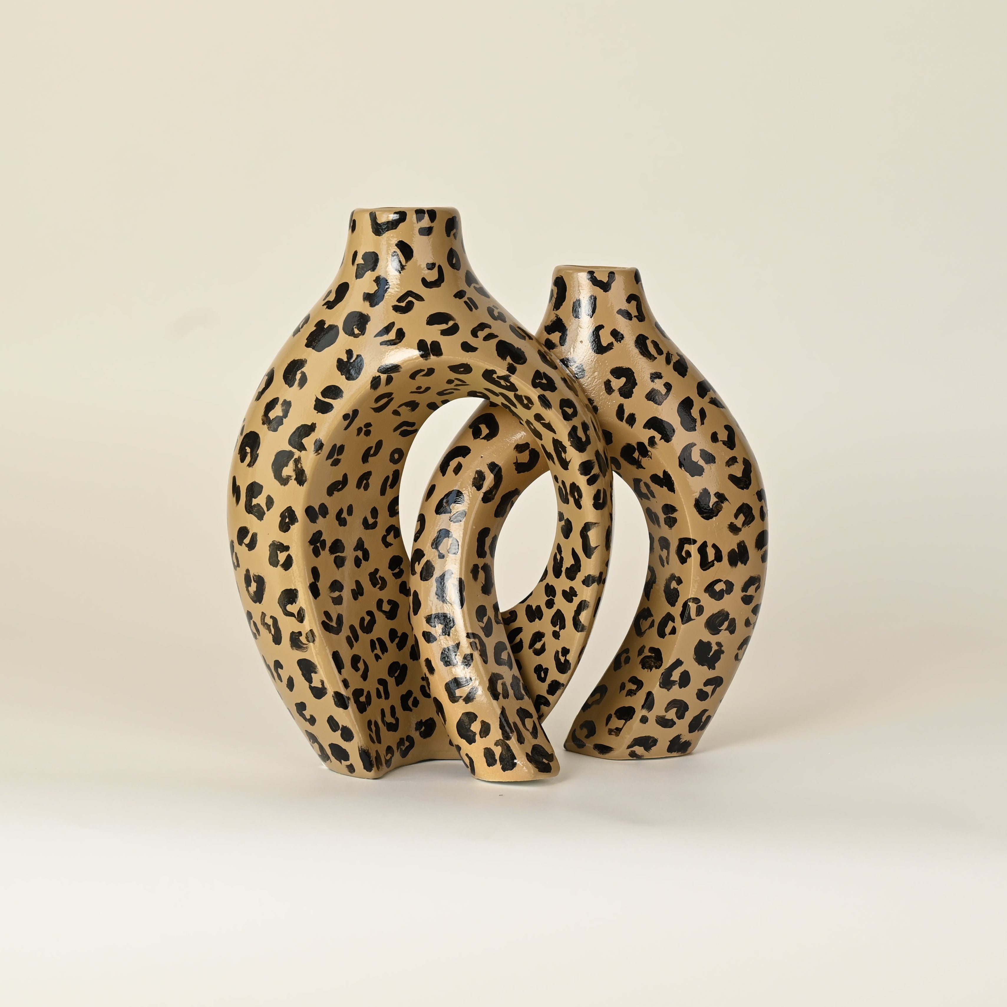 Le Duo de Vases Enlacés Philae - Léopard