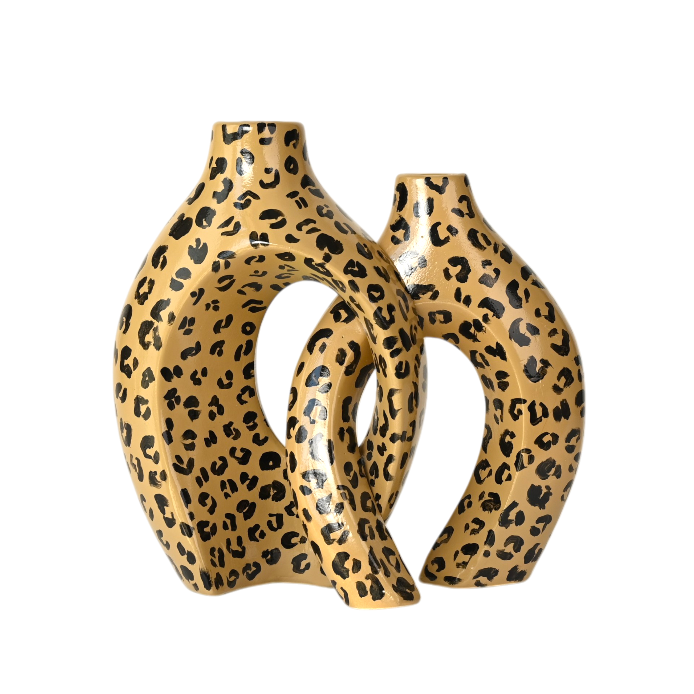 Le Duo de Vases Enlacés Philae - Léopard