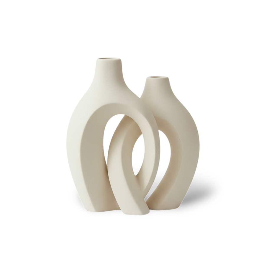 Le Duo de Vases Enlacés Philae - Blanc