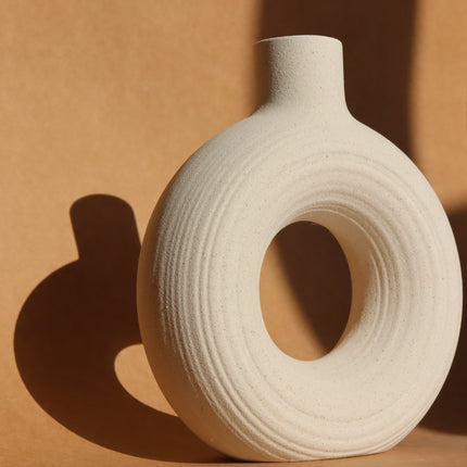 Vase Circulaire Texturé en céramique