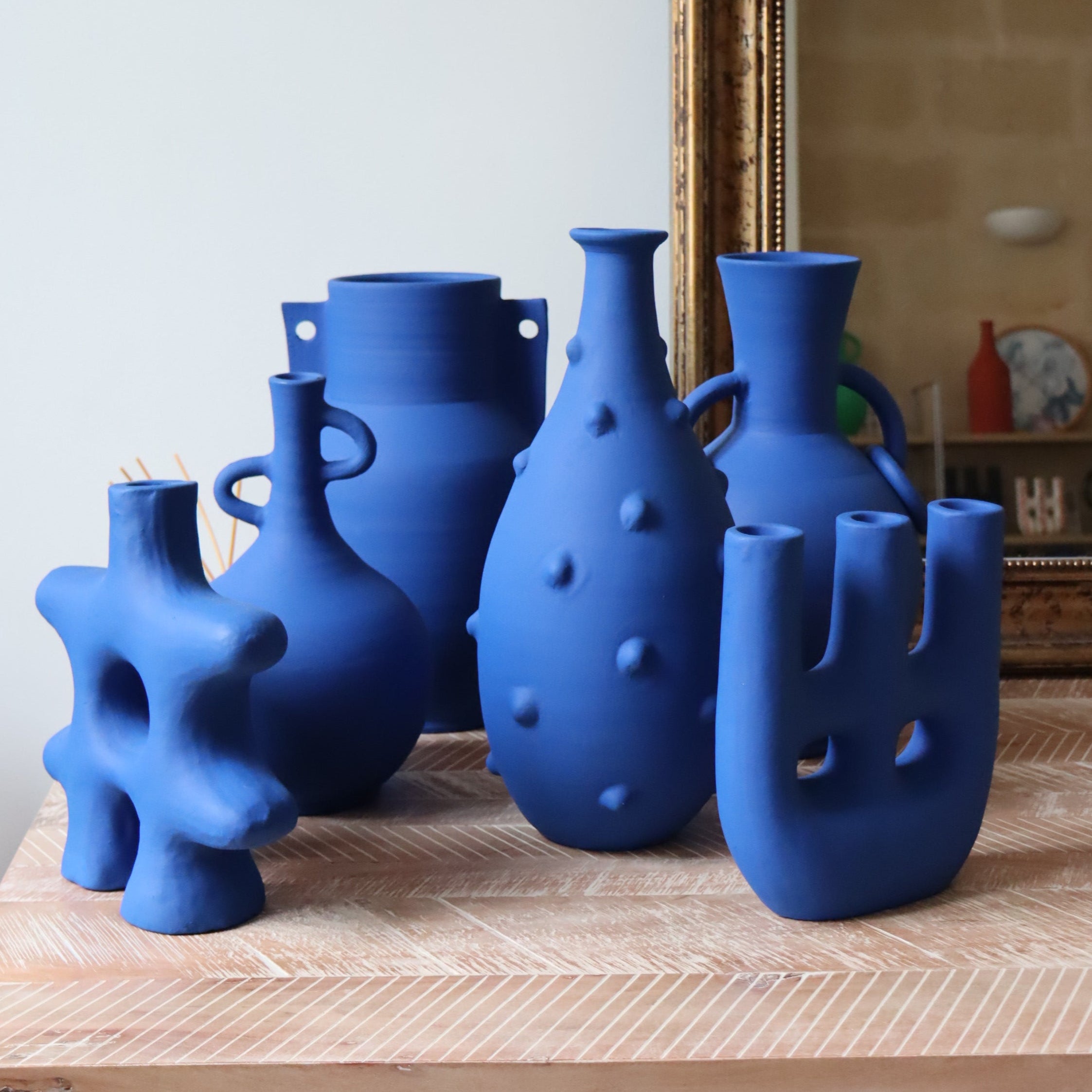 Le Vase Timgad - Bleu mat