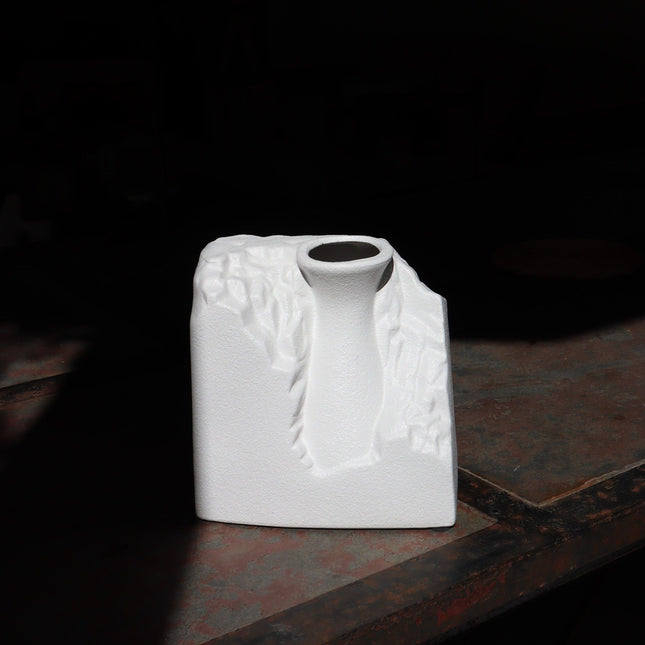 Vase "Taillé Dans La Pierre" - S- Blanc