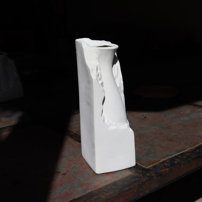 Vase "Taillé Dans La Pierre" - M - Blanc