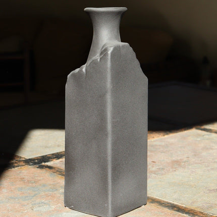 Vase "Taillé Dans La Pierre" - L - Noir