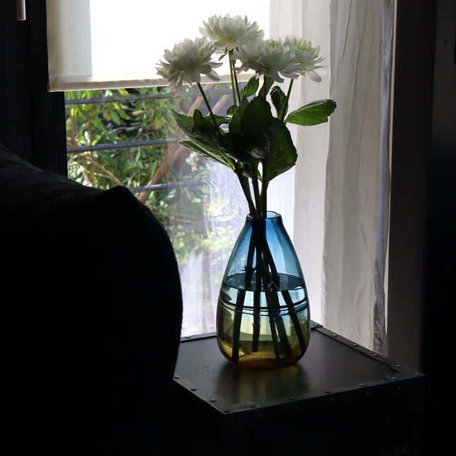 Vase Horizon en verre bicolore - ROND