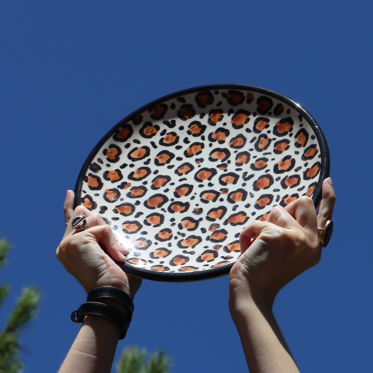 Set Grandes assiettes plates Fiera 25,5 cm (x4pcs) – Motifs léopard