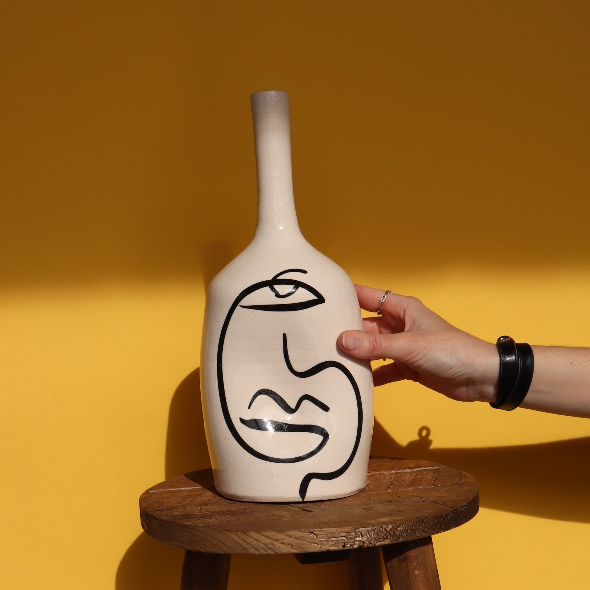 Le Vase Déformé Visage - Blanc