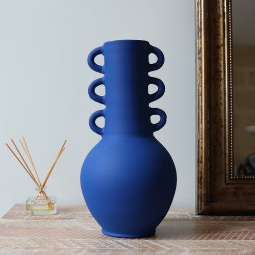 Charger l&#39;image 1 dans la galerie. Le Vase Triana - Bleu mat