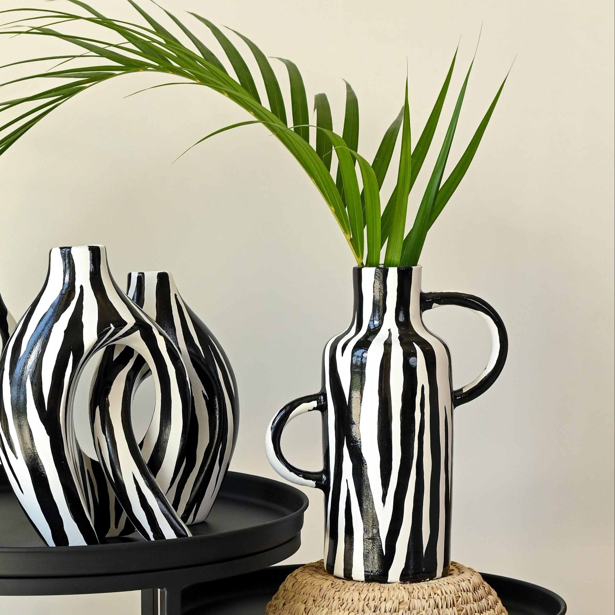 Le Duo de Vases Enlacés Philae - Zèbre