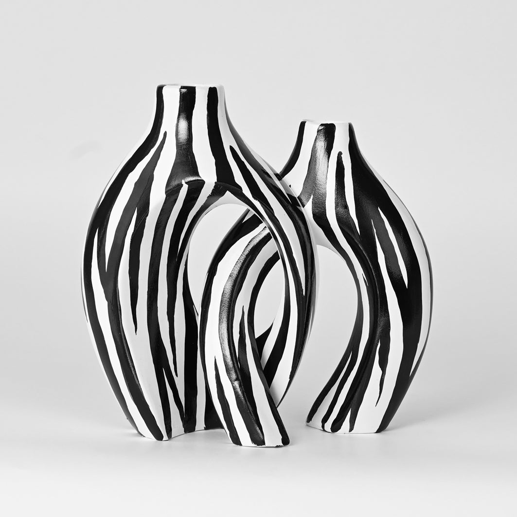 Le Duo de Vases Enlacés Philae - Zèbre