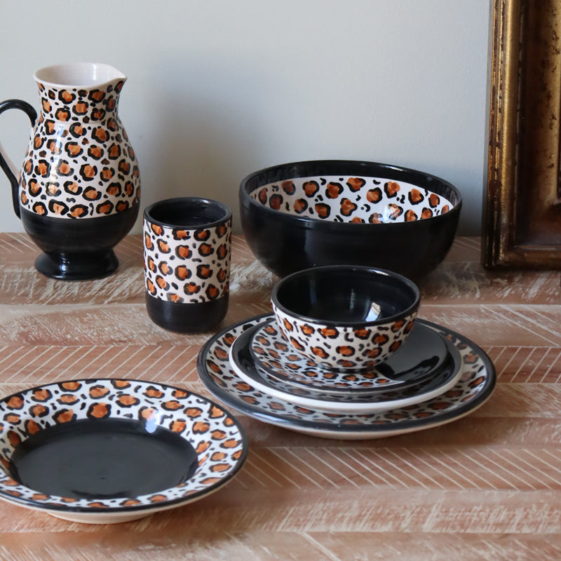 Set Petites assiettes plates Fiera 17,5 cm (x4pcs) – Motifs léopard