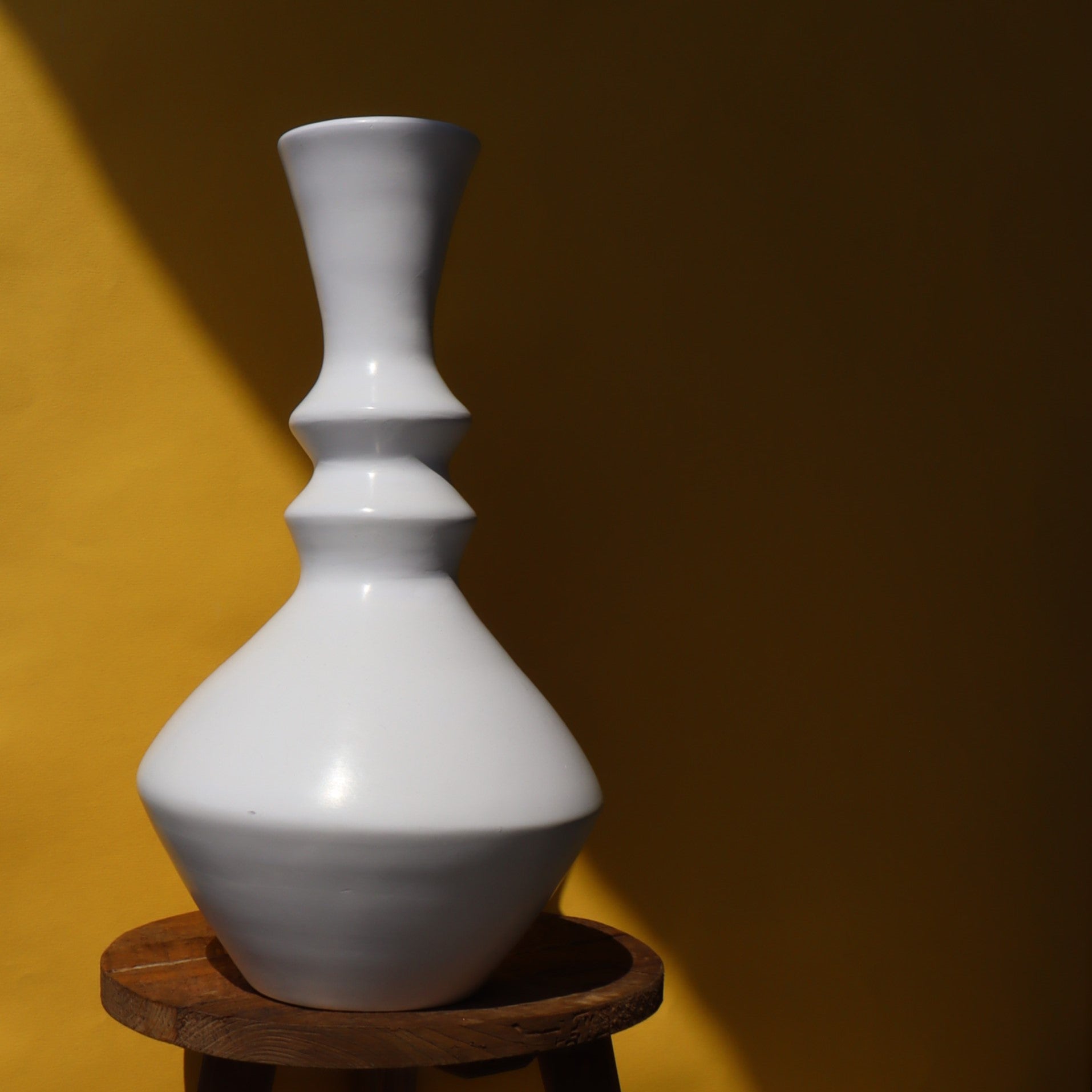 Le Vase Géométrique Blanc