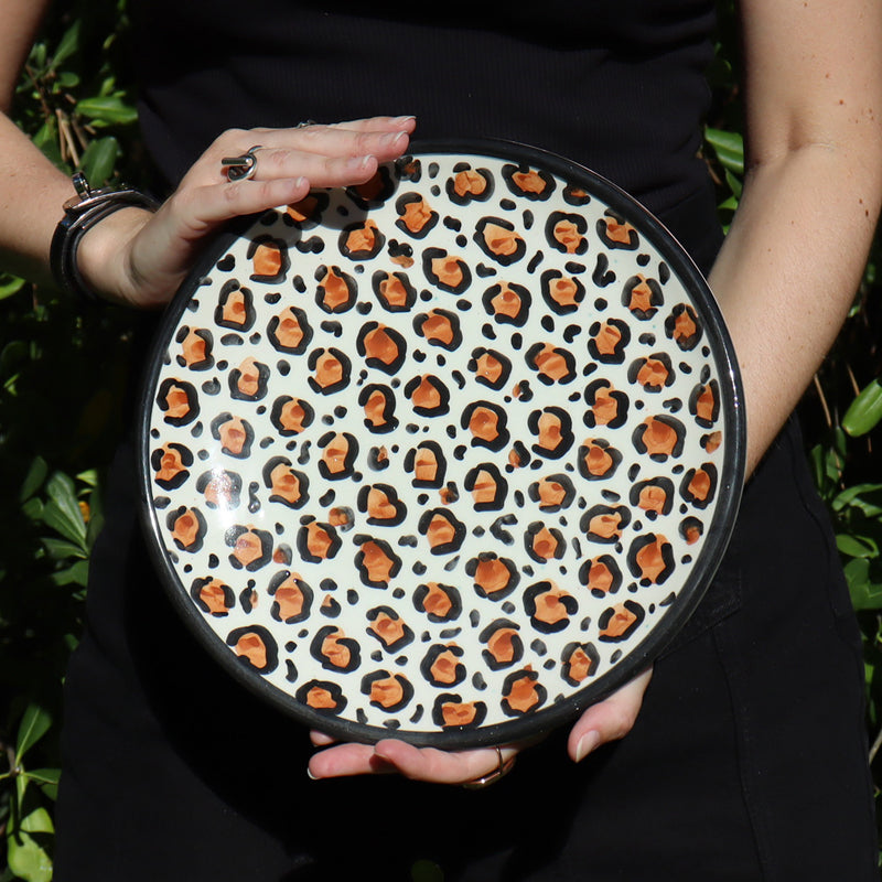 Set Grandes assiettes plates Fiera 25,5 cm (x4pcs) – Motifs léopard