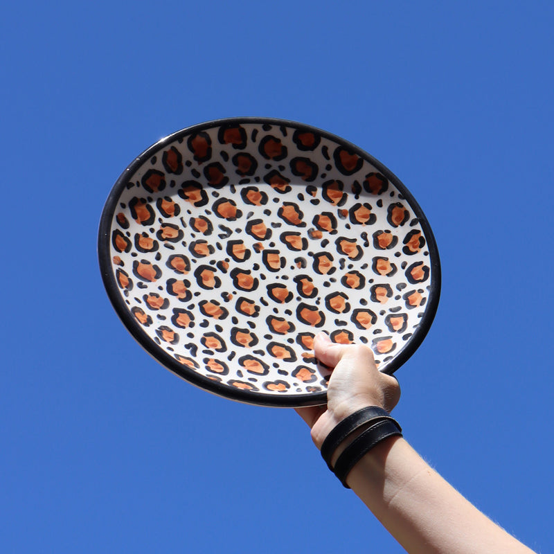 Set Grandes assiettes plates Fiera 25,5 cm (x4pcs) – Motifs léopard