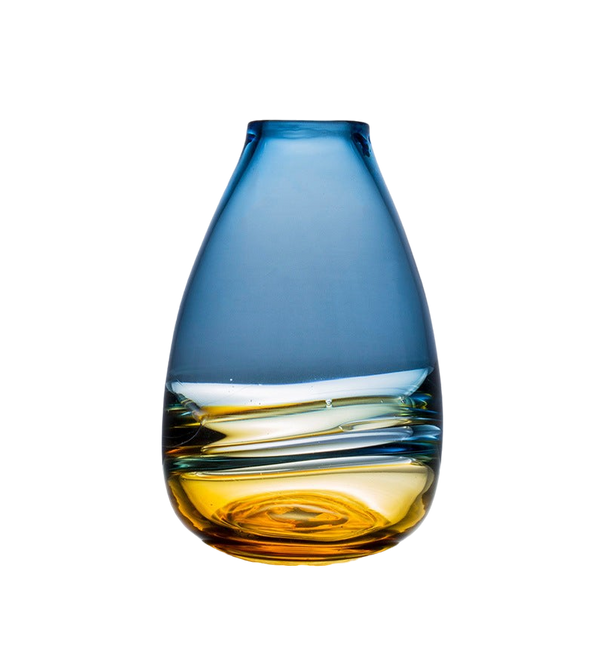 Vase Horizon en verre bicolore - MOYEN