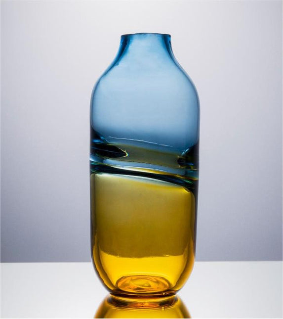 Vase Horizon en verre bicolore - ROND